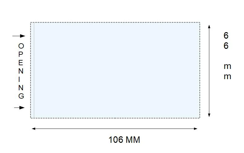 PVC beschermhoes 66 x 106 mm set van 100 stuks voor o.a. coincards - Afbeelding 2