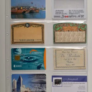 FDC set van 10 stuks transparante bladen 8 vakken (vakmaat 57 x 90 mm) voor o.a. coincards en visitekaartjes