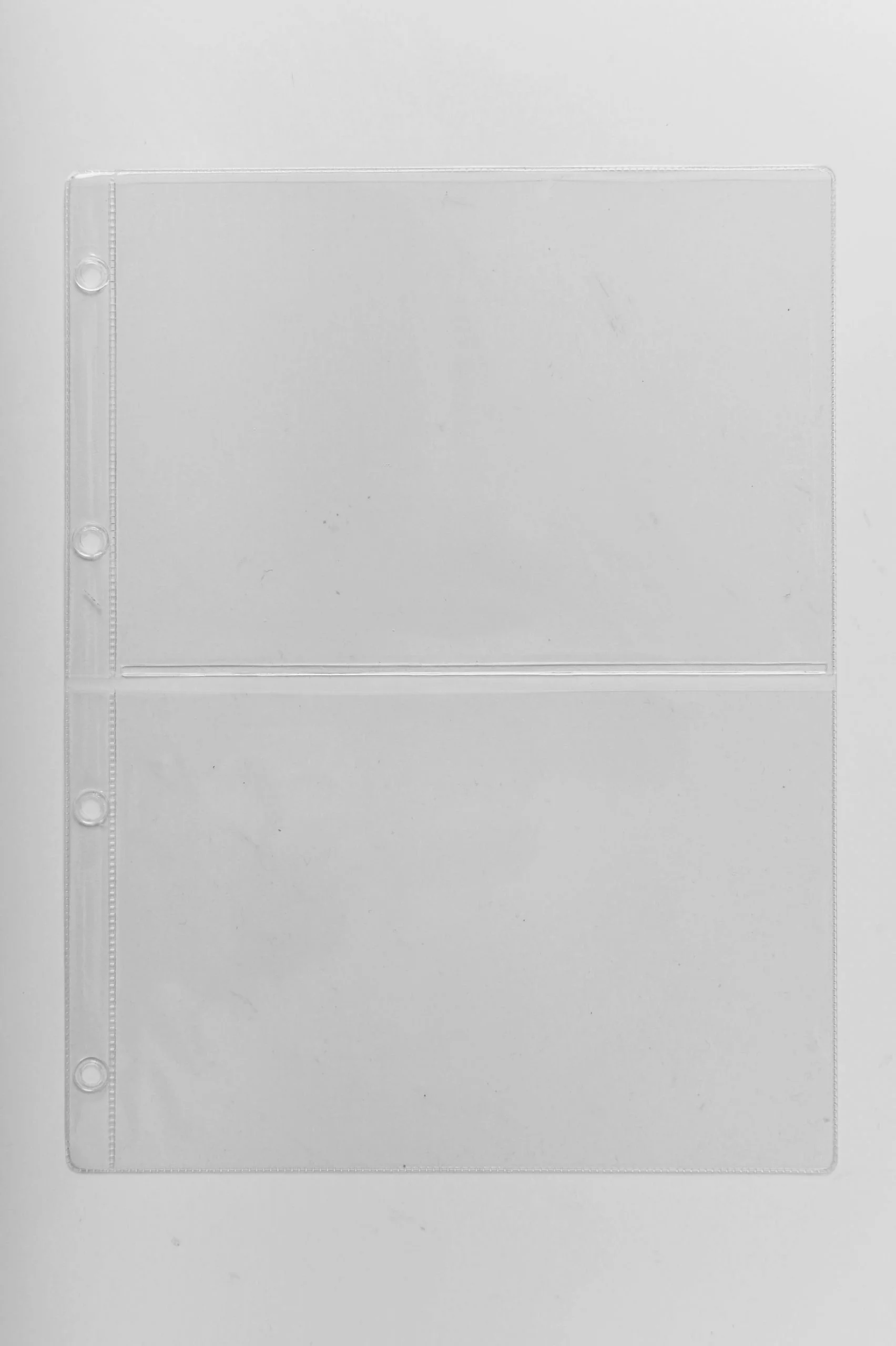 Din Large set van 10 stuks transparante bladen 2 vakken (vakmaat 225x 148 mm) voor o.a. A5 documenten en afwijkende ansichtkaarten - Afbeelding 2