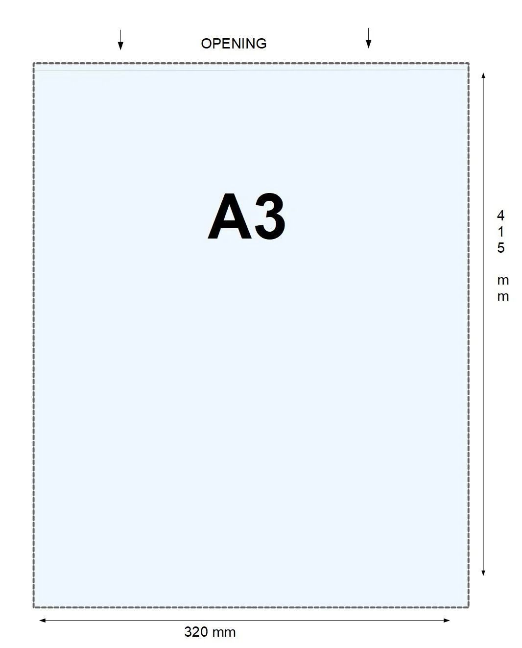 PVC Beschermhoes A3 ( 320 x 415 mm) set van 10 stuks - Afbeelding 2