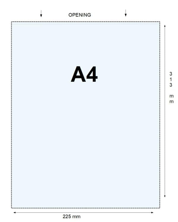 PVC beschermhoes A4 ( 225 x 313 mm) set van 25 stuks - Afbeelding 2