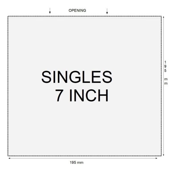 PVC beschermhoes voor Singles (195 x 195 mm) set van 10 stuks - Afbeelding 2