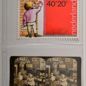 FDC set van 10 stuks transparante bladen 2 vakken (vakmaat 120 x 188 mm) voor o.a. kabinet foto's en poststukken