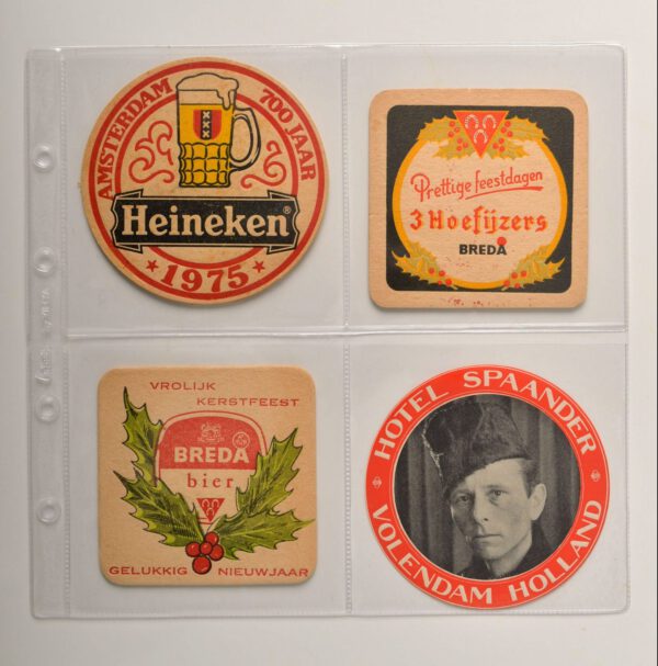 Liebig set van 10 stuks transparante bladen 4 vakken (vakmaat 122 x 120 mm) voor o.a. viewmaster en moderne bidprentjes