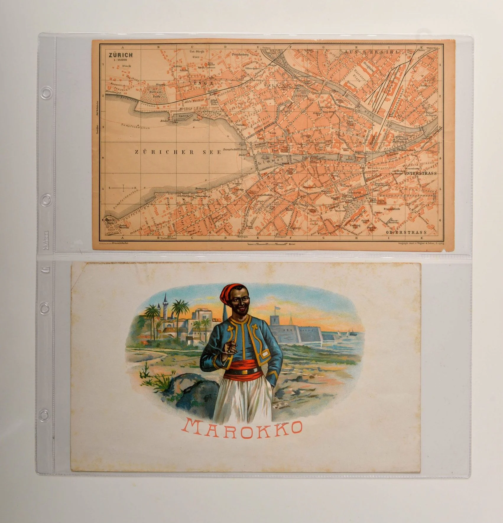 Post set van 10 stuks transparante bladen 2 vakken (vakmaat 306 x 160 mm) voor o.a. documenten