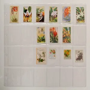 Post set van 10 stuks transparante bladen 24 vakken (vakmaat 71 x 47 mm) voor o.a. reclameplaatjes