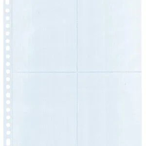 PP blad 4 vakken transparante bladen Din large set van 10 stuks, 23 gaats, geschikt voor o.a. ansichtkaarten en foto's A6