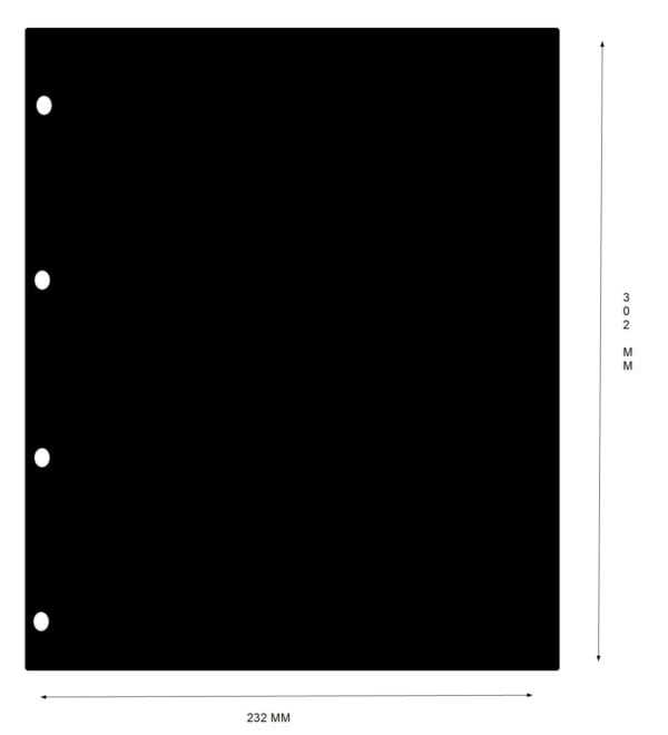 Luxe schutblad Din A4 PP zwart, per stuk