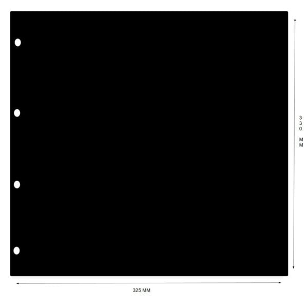 Luxe schutblad Post PP zwart 325 x 330 mm per stuk