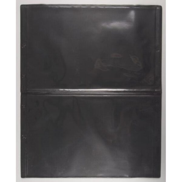 Akte set van 10 zwarte bladen 2 vakken (vakmaat 219 x 357 mm)