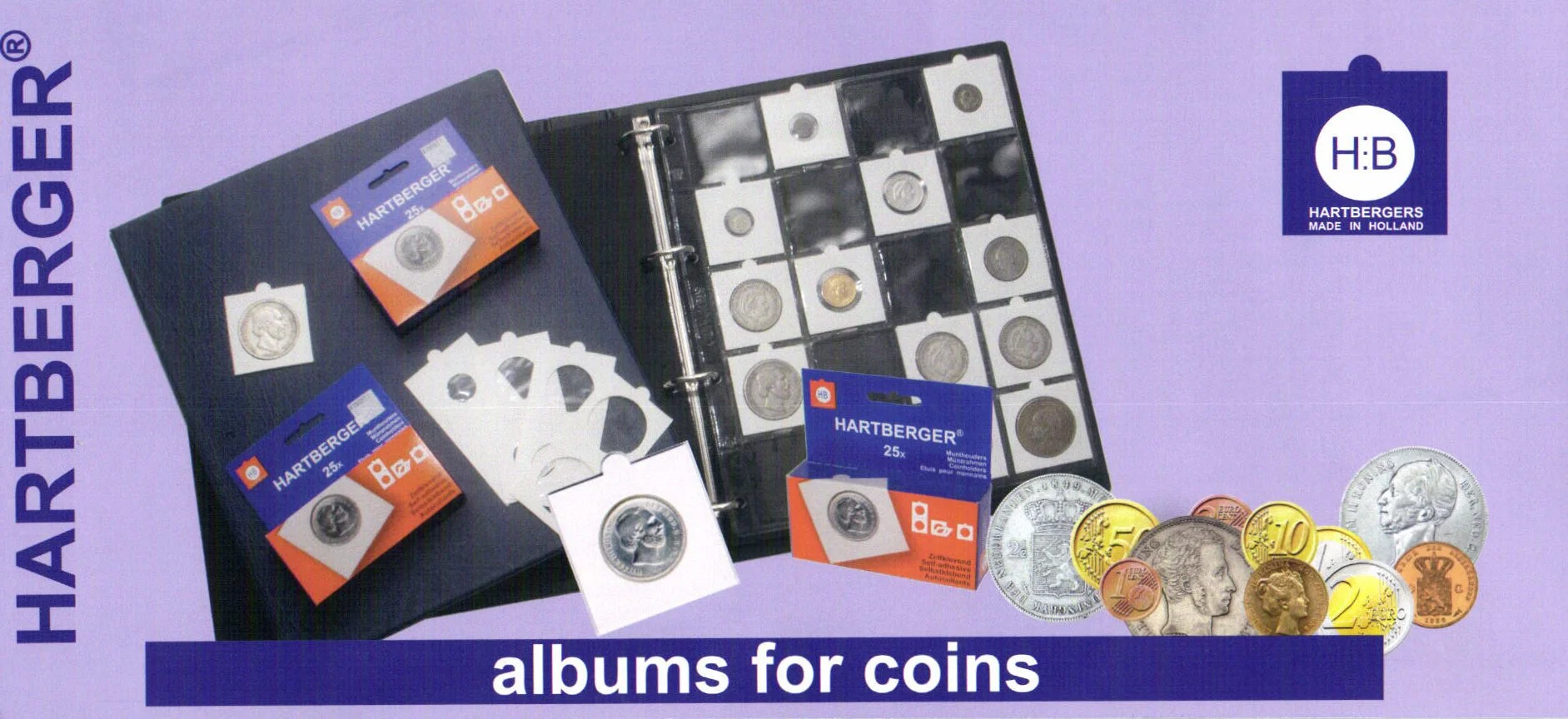 Munthouder 50 x 50 mm, 25 stuks, voor o.a. Din A4 20 vakken, zelfklevend, keuze uit diameter venster 17.5, 20, 22.5, 25, 27.5 en 39.5 mm voor diverse munten - Afbeelding 3