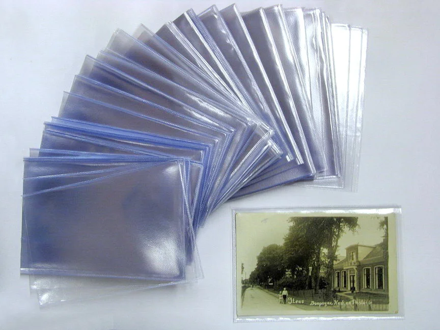 PVC beschermhoezen voor o.a. oude ansichtkaarten "97 x 147 mm" 100 stuks