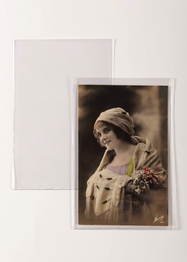 PVC beschermhoezen voor o.a. oude ansichtkaarten "97 x 147 mm" 100 stuks - Afbeelding 2
