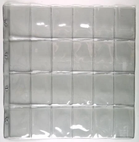 Post set van 10 stuks transparante bladen 24 vakken (vakmaat 71 x 47 mm) voor o.a. reclameplaatjes - Afbeelding 2