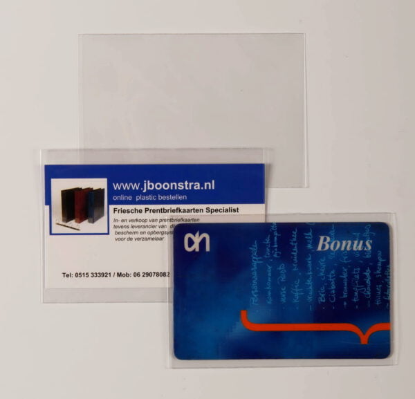 60 x 90 mm PP beschermhoezen voor o.a. coincards