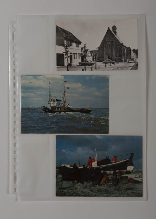 PP Bladen, Din large A4+, wit 6 vakken ongelijk verdeeld, 23 rings 50 stuks voor o.a. foto's en oude ansichtkaarten