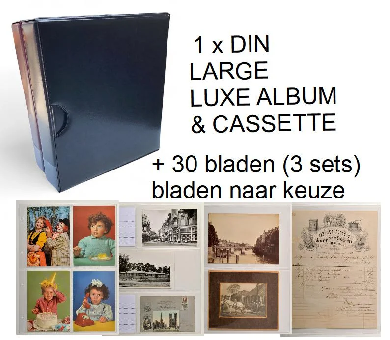Combi deal! Extra luxe Din Large album incl. cassette en 30 bladen